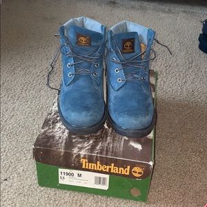Blue timberland boots